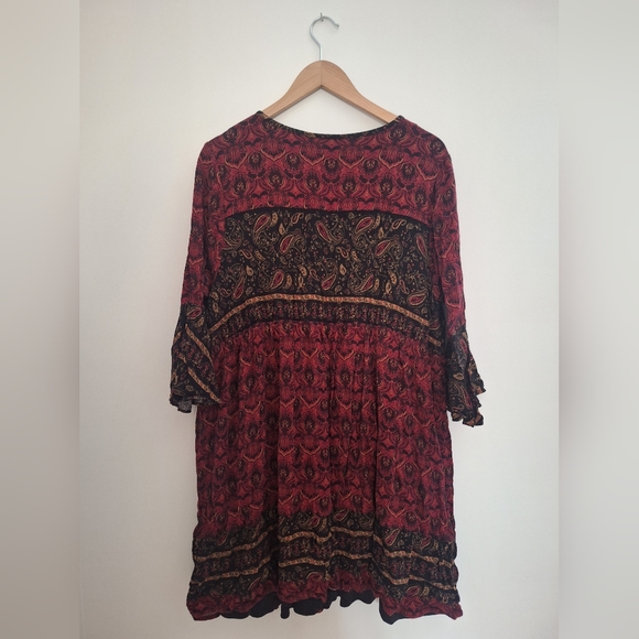 3/4 flare sleeve bohemian dress - Picture 4 of 4